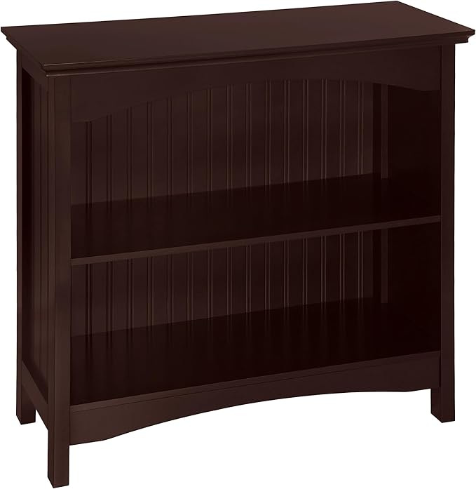 eHemco 2 Tier Bookcase with 2 Arched Supports, 29 Inches, Cherry