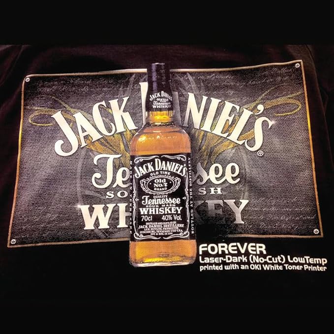 Forever Laser Dark No-Cut Paper 8.5" x 11" A+B (50 Sheets) - Iron Heat Transfer SS Film Sheet for T-shirts, DIY Craft