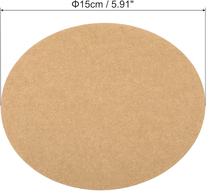 PATIKIL 5.9-inch Round Cardboard Paper, 20 Pcs 200GSM Blank Disc Circles Slices Cutouts Paper for Party Decorations DIY Craft Arts Drawing Painting Writing, Brown