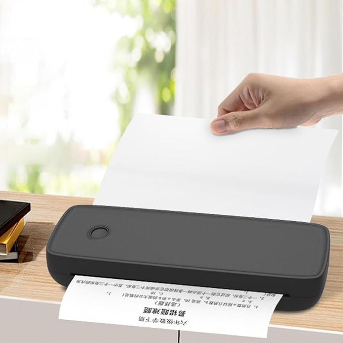 Bewinner A4 Portable Printer for Travel, Cordless Thermal Printer 200dpi Resolution,Bluetooth Inkless Printing Machine for Smartphone, Office, Home, School