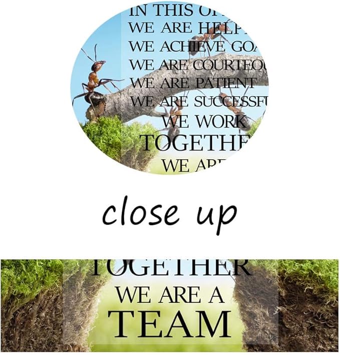 Framed Inspirational Canvas Wall Art Easy to Hang Modern Gallery-Wrapped Ants Constructing Bridge Teamwork Posters and Prints Stretched for Home Office Decor - 28''Wx44''H