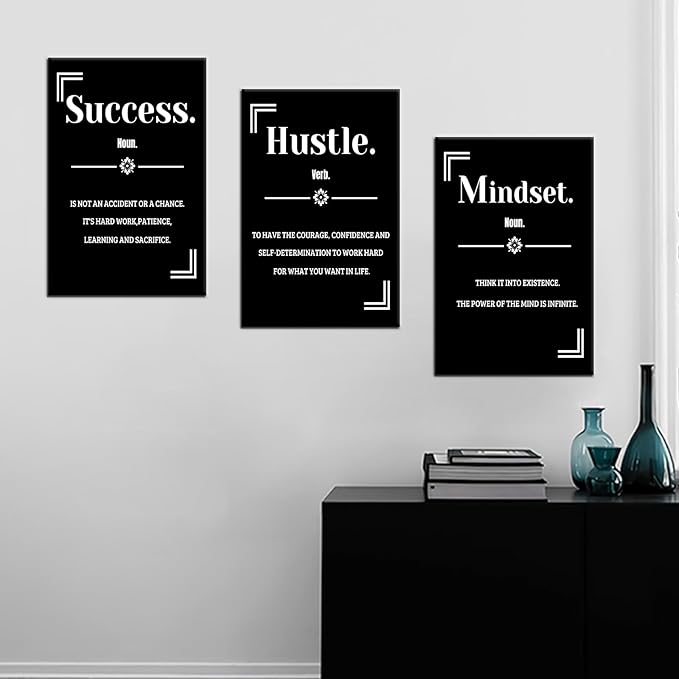 Motivational Canvas Posters Print Wall Decor Motivational Entrepreneur Quotes for Office Wall Art Picture Painting Artwork for Home Bedroom Office School Wall Decoration Ready to Hang [48''Hx24''W]