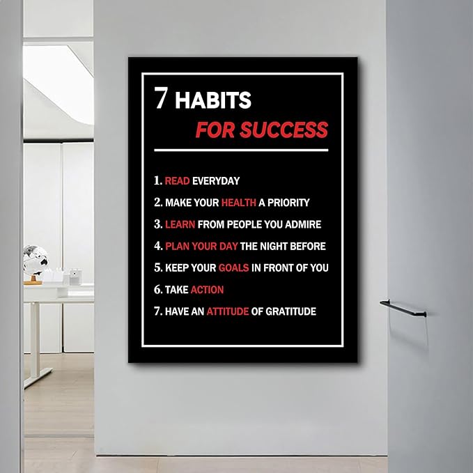 Motivational Canvas Wall Art Motivational Quote Poster Painting Inspiring Positive Picture Print Wall Decor Artwork for Modern Home Living Room Office Gym Stretched and Framed [30''Wx 40''H]