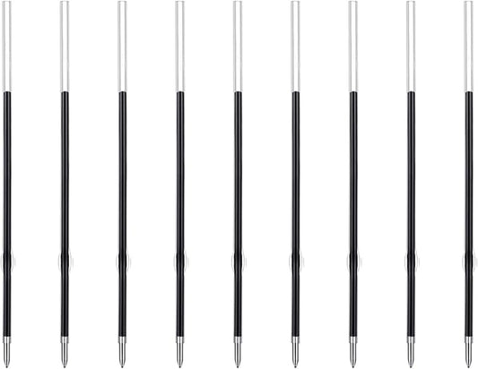 MengRan 3.85'' Ballpoint Ink Pen Refills for Click Pens, 1 mm Medium Point Tip, (Refills-Blue ink-10Pcs)