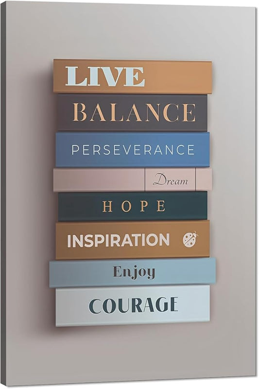 Novatique Inspirational Quotes Wall Art Motivational Canvas Wall Decor Positive Quotes Pictures Posters Canvas Print for Living Room Bedroom, 24 x 36inch