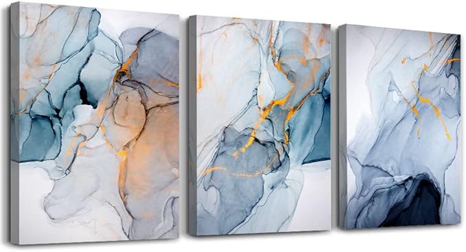 Canvas Wall Art For Living Room Abstract Wall Decor For Bedroom Modern Office Wall Decorations Ink Paintings Fashion Abstract Pictures Artwork Bathroom Canvas Art Prints Kitchen Home Decor 3 Piece