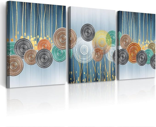 DZRWUBHS Large Wall Art For Bedroom Wall Decorations For Living Room Boho Wall Decor For Bathroom Modern Office Wall Paintings Abstract Canvas Wall Pictures Artwork Minimalist Home Decor 3 Pieces