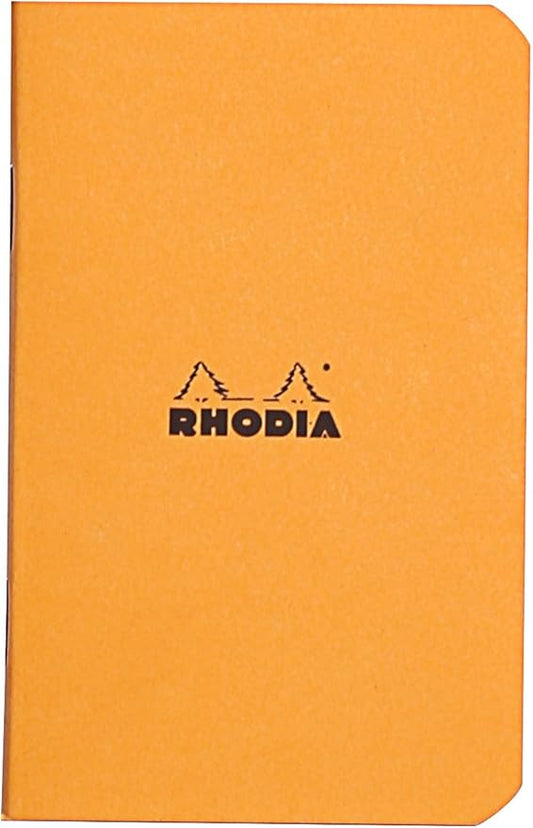 Rhodia Slim Slim Staplebound Notebooks - Graph 48 sheets - 3 x 4 3/4 in. - Orange cover (119158C)