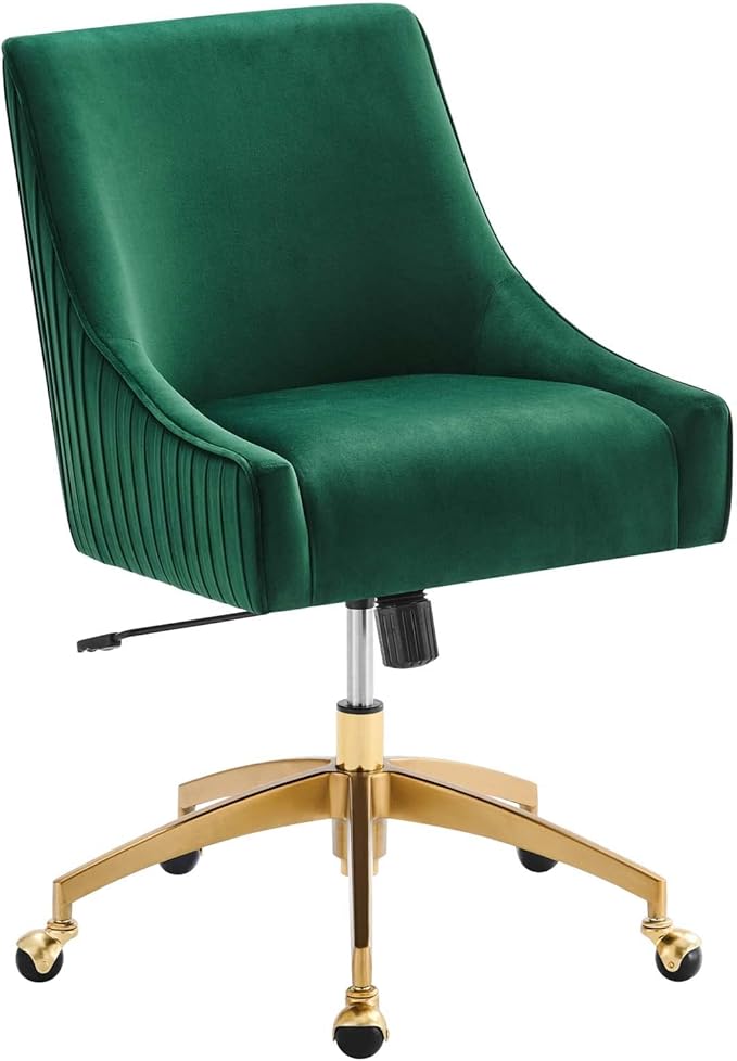 Modway EEI-5080-GRN Discern Performance Velvet Office Chair, Green