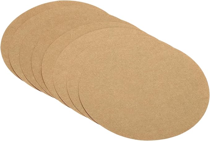 PATIKIL 5.9-inch Round Cardboard Paper, 20 Pcs 200GSM Blank Disc Circles Slices Cutouts Paper for Party Decorations DIY Craft Arts Drawing Painting Writing, Brown