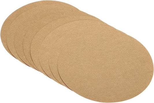 PATIKIL 9.8-inch Round Cardboard Paper, 20 Pcs 200GSM Blank Disc Circles Slices Cutouts Paper for Party Decorations DIY Craft Arts Drawing Painting Writing, Brown