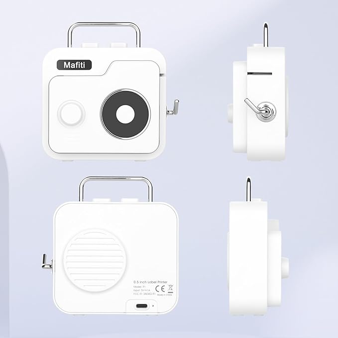 mafiti Label Maker Machine with Tape Bluetooth Wireless Label Printer Mini Label Makers Rechargeable Thermal Small Label Maker Easy to Use for Home Office School