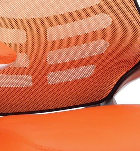 Modway EEI-210-ORA Attainment Mesh Back and Vinyl Seat Modern Office Chair in Orange 26.5"L x 26.5"W x 39.5-43.5"H