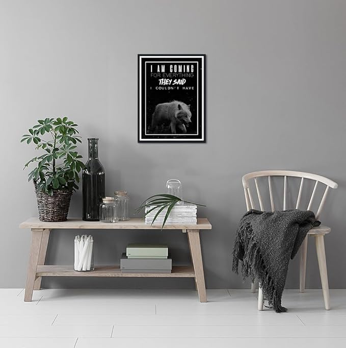 Novatique Inspirational Canvas Wall Art Success Motivational Poster Quotes Wall Decor Inspirational Motivational Posters Inspiring Positive Room Decor for Living Room Office,12 x 16inch