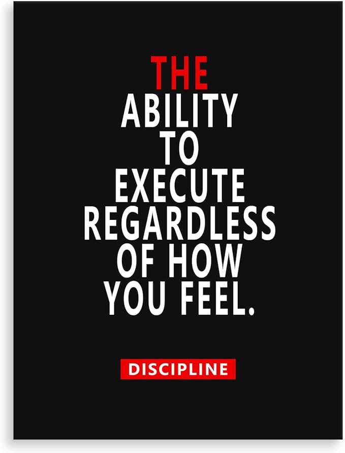 WYJZDZQ8 Motivational Canvas Office Print Wall Art Inspirational Picture Painting Modern Inspiring Poster Artwork for Home Living Room Bedroom Office Decor Frame Ready to Hang[18" W x 24" H]