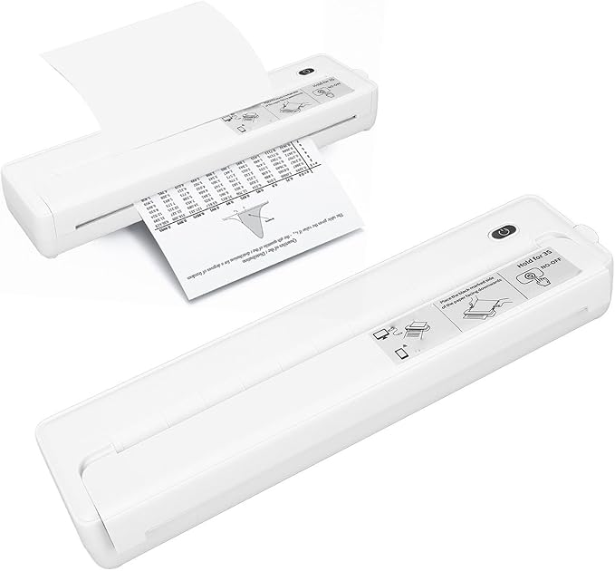 A4 Thermal Home Printer Portable 203dpi Inkless BT Compact Thermal Printer for Office Car 210 mm 218 mm