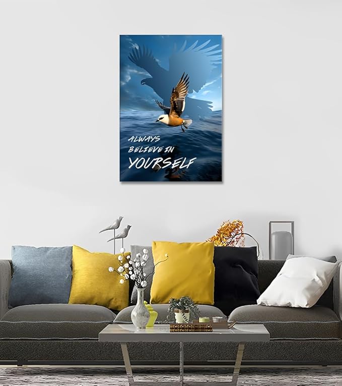 Novatique Inspirational Motivational Posters Inspirational Wall Art Inspirational Phrases Canvas Print for Bedroom Office Ready to Hang, 24 x 36inch
