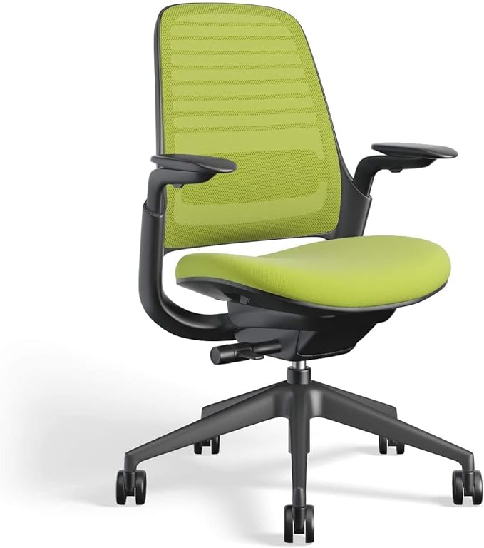 Steelcase Series 1 Work Office Chair - Wasabi, Hard Floor Casters