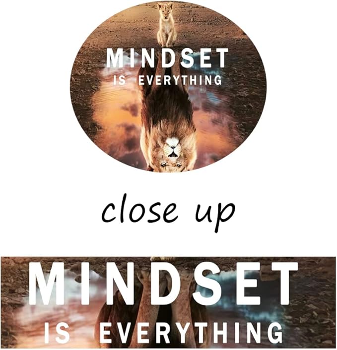Motivational Mindset is Everything Canvas Wall Art Inspirational Entrepreneur Quotes Poster Print Artwork Painting Picture for Home Living Room Office Wall Decor Ready to Hang[30" W X 40" H]