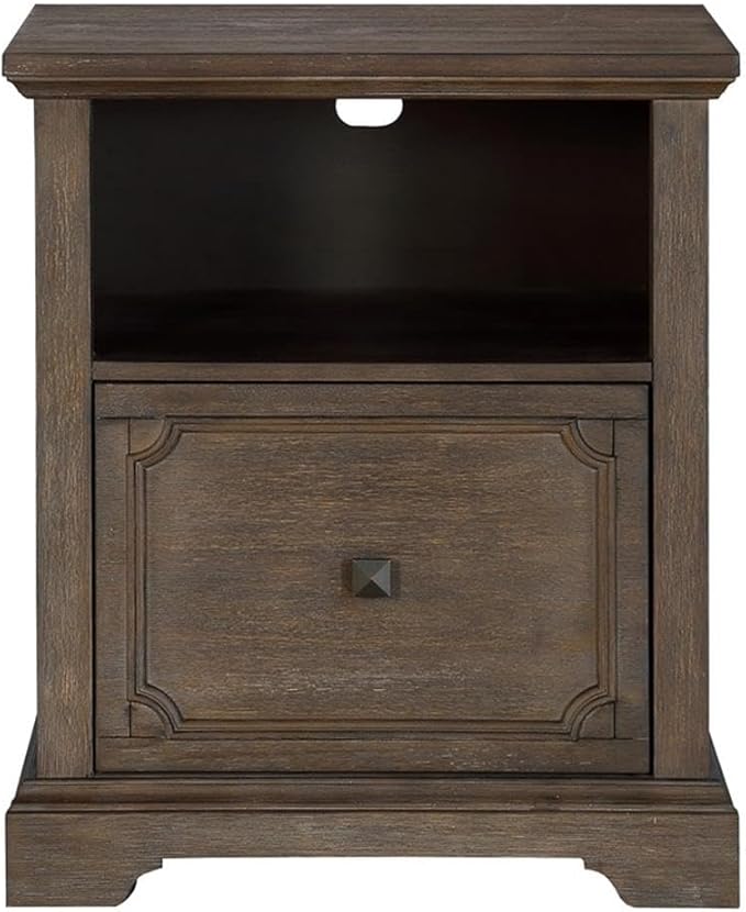 Homelegance Lateral File Cabinet with Casters, Antique Gray