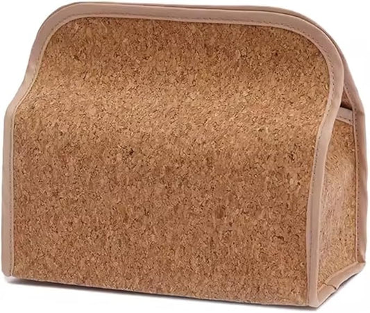 Stylish Tissue Box Car Tissue Box and Creative Tissue Box Leather Tissue Box for Bathroom Vanity Countertop Desk Office Gift Decor Hotel Modern Tissue Box (Color : Black, Size : Large) (Brown Large)