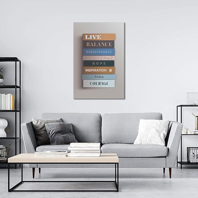 Novatique Inspirational Quotes Wall Art Motivational Canvas Wall Decor Positive Quotes Pictures Posters Canvas Print for Living Room Bedroom, 24 x 36inch