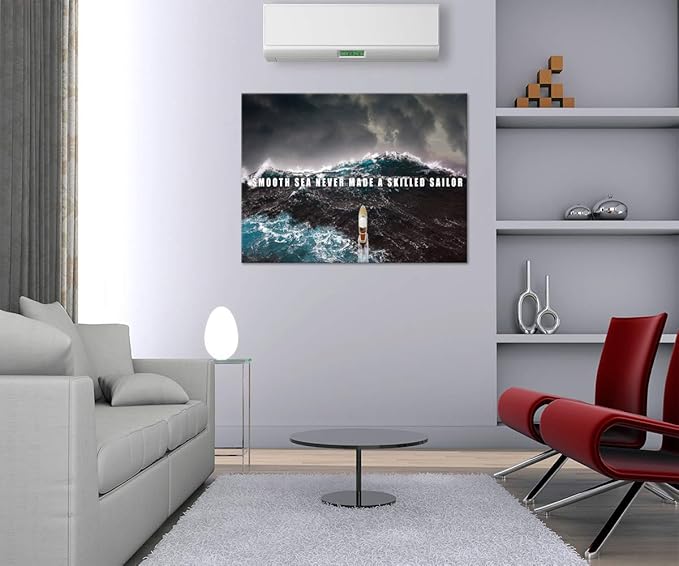 Inspirational Office Wall Art Decor Inspiration Motivation Canvas Painting Modern Motivational QuotesPosters Prints Artwork Living Room Home Office Bedroom Decor Framed Ready to Hang (28”Hx44”W)