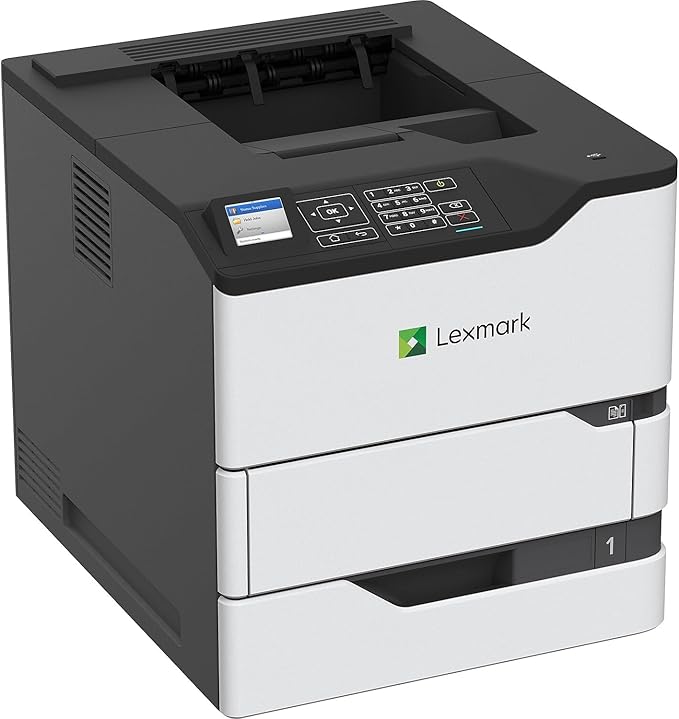 Lexmark MS823dn Monochrome Laser Printer for Office, Two-Sided Printing, Print Speed 65 ppm, 2.4 inch Color LCD Display, 1200 DPI, Black/Grey (50G0200)