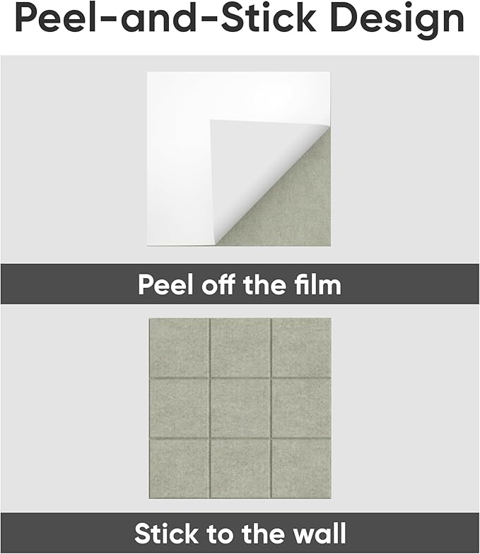 Large Cork Board for Walls 36" x 24", 6 Pack Felt Wall Tiles with Push Pins for Office Home, Pin Board Bulletin Board for Photo Pictures, Sage