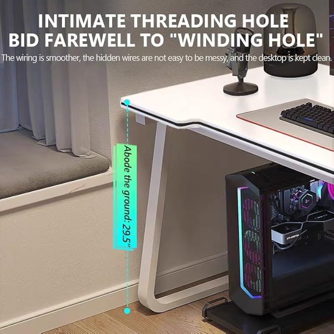 Gaming Desk Computer Writing Table Student Art Modren Simple Style PC Wood Suitable Portable Desk for Home, Office
