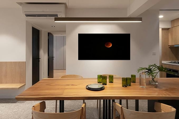 Canvas Wall Art for Living Room Bedroom Lunar Eclipse Pune Maharashtra India Big Large Wall Art Decor Framed Painting Wall Pictures Prints Artwork Office