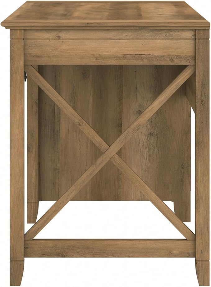 Bush Home Key West Computer Desk with Storage | Farmhouse PC Table for Home Office in Reclaimed Pine | 54W x 24D