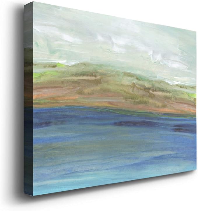 Landscape Wall Art Premium Gallery Wrapped Canvas Abstract Ocean Forest Modern Artwork Decoration for Living Room Kitchen Bathroom Office, Ready to Hang
