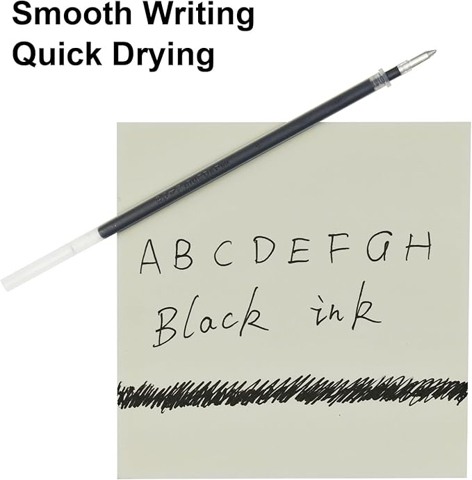 Maydahui 50 Pcs Black Gel Pen Refills with 5 mm Aperture 5.12 inch(13 cm) Smooth Writing Pen Refills 0.7 mm Replacement Gel Ink Refills for Stationery School Office Supplies (Black)