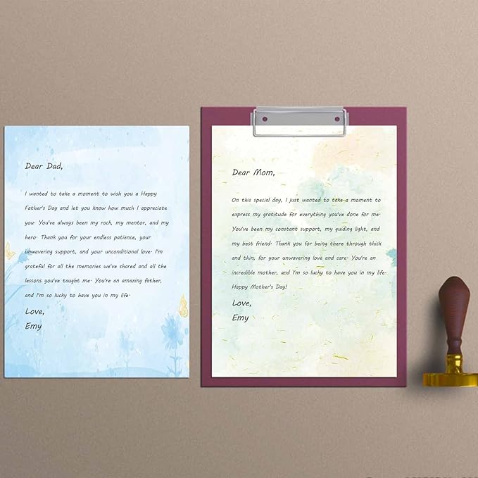 DUGUTUL Colored Printer Paper, Watercolor Stationary Paper, Double-Sided, Computer Paper for Business or Personal Use, Printer Friendly for Letters and Invitations, 8.5 x 11 in, 100gsm (48)