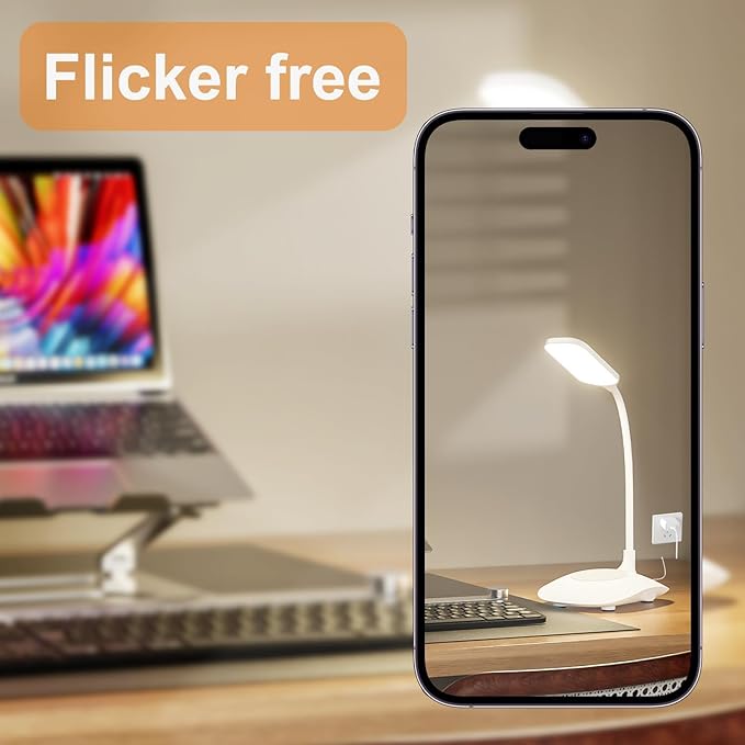 LED Desk Lamp Wireless Charging Desk Lamp with Touch Control Dimmable Office Desk Light Eye-Caring Office Lamp with Adjustable Gooseneck Table Lamp, Reading Lamp Table Lamp for Bedroom Bedside Study