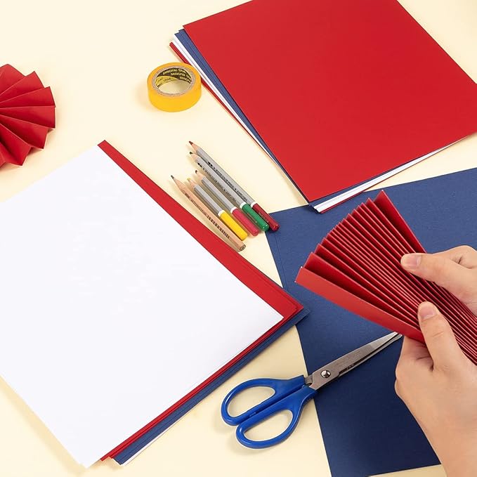 30 sheets Cardstock Paper 8 1/2 x 11 Inches for Crafts and Invitations (Red)