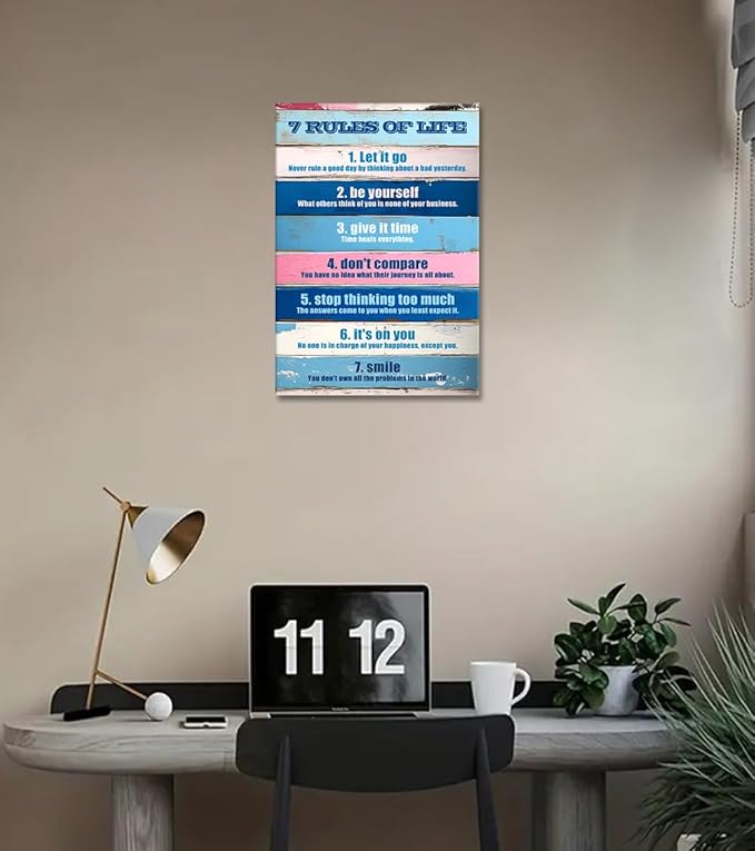 Novatique Motivational Wall Decor Inspirational Wall Art for Bedroom Inspiring Positive Quotes Office Decor for Living Room Classroom, 24 x 36inch