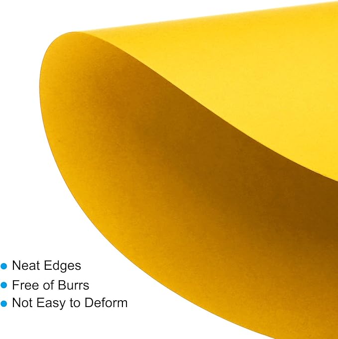 PATIKIL 7.9-inch Round Cardboard Paper, 20 Pcs 200GSM Blank Disc Circles Slices Cutouts Paper for Party Decorations DIY Craft Arts Drawing Painting Writing, Yellow