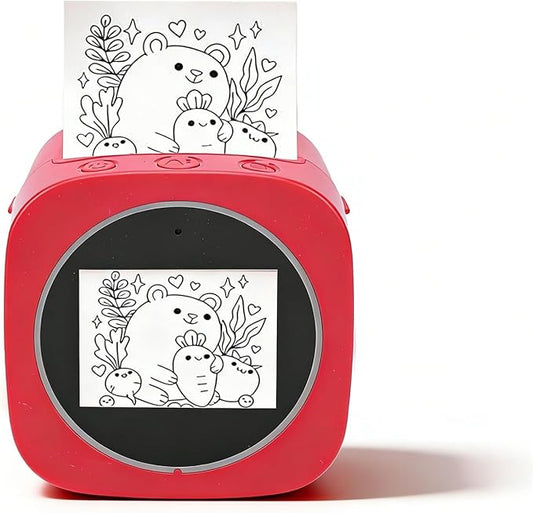 Pomya AI Smart Voice Sticker Printer with 2.4 Inch Display Screen, Portable Inkless Thermal Label Maker, Mini DIY Sticker Maker Machine with Printing Paper for Home, School, Office