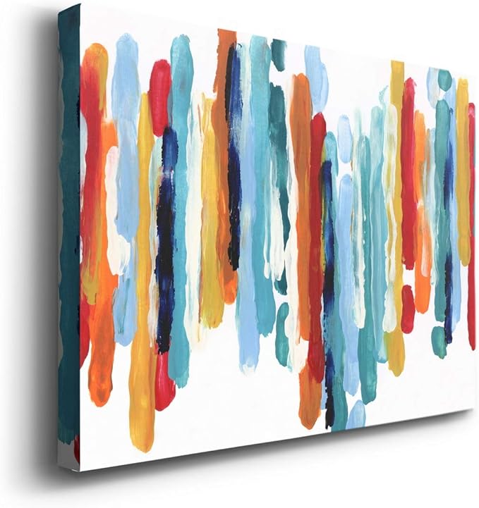 Landscape Wall Art Premium Gallery Wrapped Canvas Abstract Ocean Forest Modern Artwork Decoration for Living Room Kitchen Bathroom Office, Ready to Hang