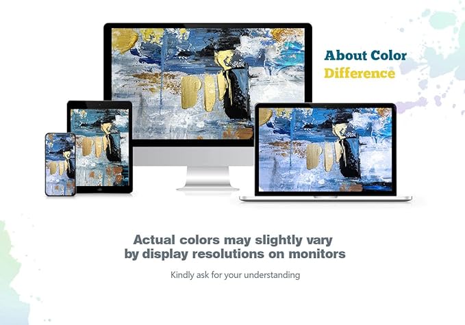 GIFTTWART Abstract Blue and Gold Wall Art – Extra Large Canvas for Living Room, Bedroom, Kitchen, Dining Room, Office Decor