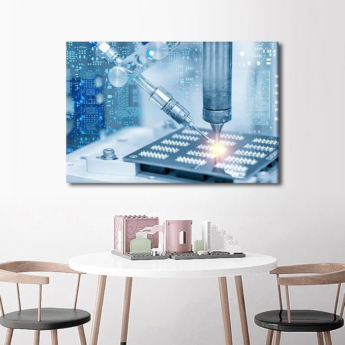 1 Piece Wall Art Soldering Machine Canvas Prints Wall Art Large Wall Decor Artwork for Home Walls Bedroom Living Room Wall Decor Boys Room Decor Canvas Art Posters & Prints, 24" x36"