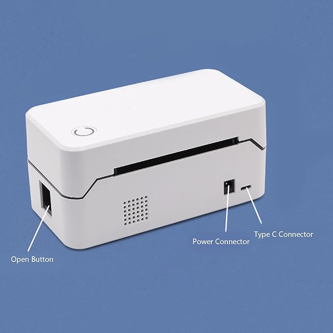 ZJchao Express Printer Professional USB Interface High Efficiency Thermal Label Printer for Office Business Home (US Plug)
