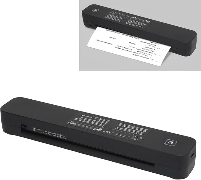 Portable Inkless Printer with 203DPI Resolution Fast Output for Home School Office Support for iOS OS X USB C Connectivity