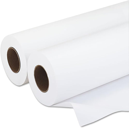 Iconex Amerigo Wide-Format Paper, 3" Core, 20 lb Bond Weight, 36" x 500 ft, Smooth White, 2/Pack