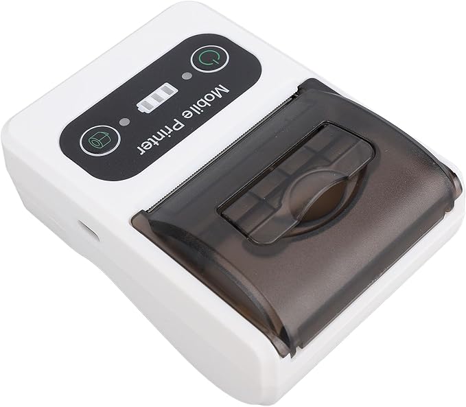 Pomya Bluetooths Thermal Receipt Printer, 58mm Handheld POS Inkless Receipt Printer, Portable Small Thermal Printer for Small Business Office Retail Store Restaurant (Black White)