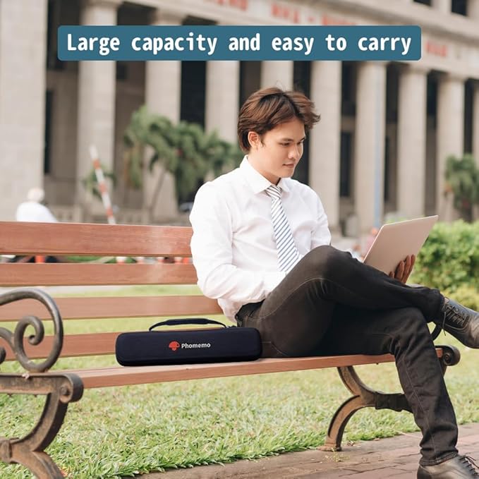 Phomemo Case, Compatible with M08F/D810/P831/TP81 Letter & A4 Portable Printer, for Itari A886, TATTMUSE A887 Mobile Travel Printer Storage Holder Paper & USB Cable(Box Only)