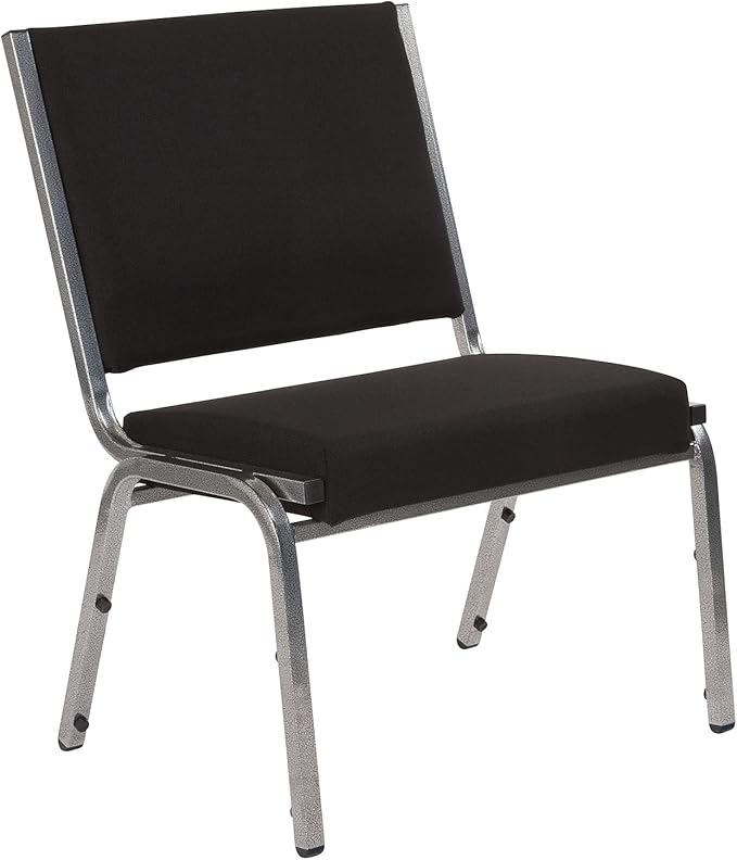 Flash Furniture 4 Pack HERCULES Series 950 lb. Rated Black Fabric Bariatric Medical Reception Chair