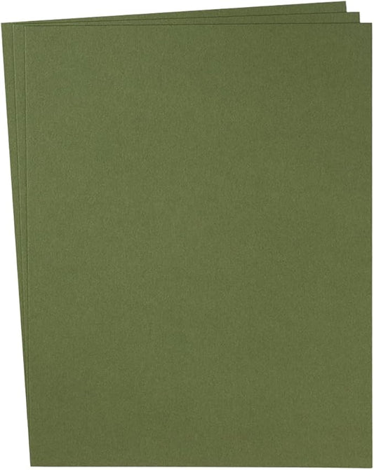30 sheets Cardstock Paper 8 1/2 x 11 Inches for Crafts and Invitations (Olive Green)